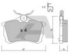 AISIN BPTO-2003 Brake Pad Set, disc brake